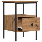 vidaXL Tables de chevet 2 Pièces chêne artisanal bois d'ingénierie