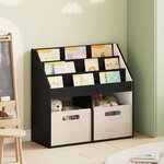 vidaXL Bibliothèque pour enfants Noir 72 5 x 29 5 x 69 cm