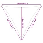 vidaXL Voile d'ombre Jaune et blanc 5 x 5 x 5 m 100   polyester Oxford