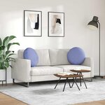 vidaXL Coussins de siège 2 pc Tissu Bleu denim Ø50 x 19 cm