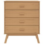 vidaXL Armoire à tiroirs OLDEN marron bois de pin solide