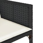 vidaXL Ensemble à manger de jardin 17 Pièces coussins noir résine tressée