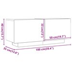 vidaXL Meuble TV Chêne sonoma 100x35x40 cm Bois d'ingénierie