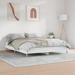 vidaXL Cadre de lit sans matelas blanc 140x200 cm bois d'ingénierie