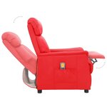 Vidaxl fauteuil de massage rouge similicuir