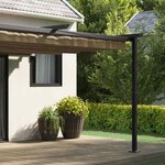 vidaXL Gazebo mural Taupe Acier