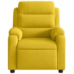 vidaXL Fauteuil inclinable jaune velours