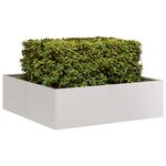 vidaXL Jardinière 100x100x30 cm acier inoxydable