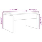 vidaXL Table basse vieux bois 68x50x38 cm bois d'ingénierie