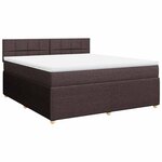 vidaXL Sommier à lattes de lit avec matelas Marron foncé 180x200 cm