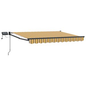 vidaXL Store rétractable manuel avec LEDs 3 5 x 2 m