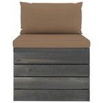 vidaXL Salon palette de jardin 6 Pièces avec coussins Bois de pin massif