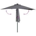vidaXL Parasol de jardin Anthracite 294 x 150 x 223 cm tissu