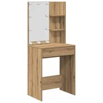 vidaXL Ensemble de coiffeuse avec LED chêne artisanal bois ingénierie