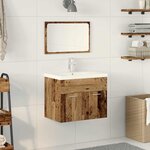 vidaXL Ensemble de mobilier de salle de bain 3 Pièces Bois Ancien