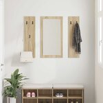 vidaXL Porte-manteau mural Montage mural Chêne sonoma 96 x 1 5 x 90 cm