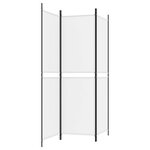 vidaXL Cloison de séparation 3 panneaux Blanc 150x180 cm Tissu
