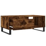 vidaXL Table basse Chêne fumé 90x50x36 5 cm Bois d'ingénierie