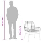 vidaXL Chaises de jardin lot de 2 marron résine tressée