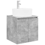 vidaXL Vanité de lavabo mural Gris béton 49 5 x 44 5 x 65 cm
