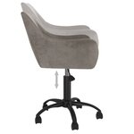 vidaXL Chaise pivotante de salle à manger Gris clair Velours