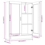 vidaXL Armoire à vitrine Chêne brun 82 5x30 5x115cm Bois d'ingénierie