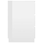 vidaXL Bureau Blanc brillant 140x50x77 cm Bois d'ingénierie