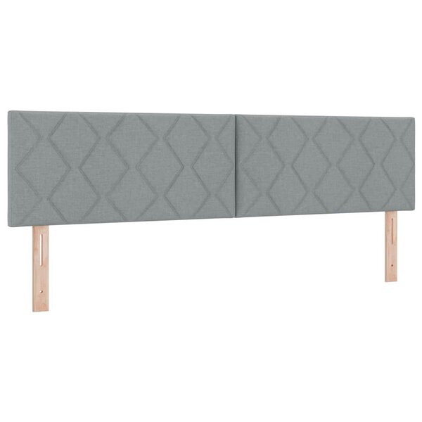 vidaXL Tête de lit en blocs diamant gris clair de 180 cm en tissu