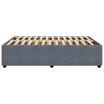 vidaXL Cadre de lit sans matelas gris foncé 160x200 cm velours