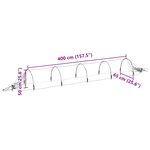 vidaXL Tunnels en filet 3 Pièces 1 5x5 m fibre de verre et PP