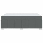 vidaXL Cadre de lit avec matelas Gris foncé 120 x 200 cm tissu