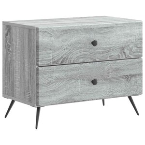 vidaXL Cabinet de chevet avec tiroir Sonoma gris 62 x 34 5 x 47 5 cm