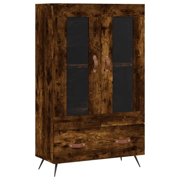 vidaXL Buffet haut chêne fumé 69 5x31x115 cm bois d'ingénierie