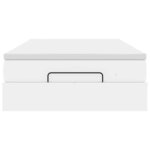 VidaXL Cadre de lit ottoman avec matelas blanc 120x200 cm similicuir