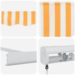 vidaXL Store Rétractable Manuel Orange et Blanc 450x300 cm