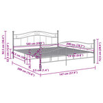 vidaXL Cadre de lit sans matelas gris métal 140x200 cm