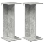 vidaXL Support de Plante 2 pièces Gris béton 25 x 25 5 x 60 5 cm