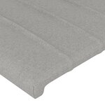 vidaXL Tête de lit avec oreilles Gris clair 183x23x118/128 cm Tissu