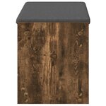 vidaXL Banc d'entrée avec coussin Chêne Fumé 83 x 38 x 45 cm