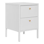 Commode 2 tiroirs acier blanc 40 x 40 x 595 cm