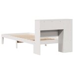 vidaXL Lit bibliothèque sans matelas blanc 90x200cm bois de pin massif