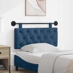vidaXL Tête de lit suspendue Bleu Tissu