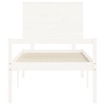 vidaXL Lit pour personne âgée et tête de lit 90x200 cm bois massif