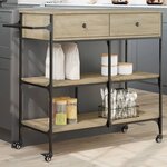 vidaXL Chariot de cuisine chêne sonoma 105x42x95 cm bois d'ingénierie