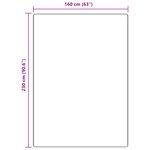 Tapis shaggy vidaXL avec dos en latex Marron 160x230 cm