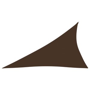 vidaXL Voile de parasol Tissu Oxford triangulaire 4x5x6 4 m Marron