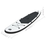 vidaXL Ensemble de planches SUP gonflables Noir et blanc