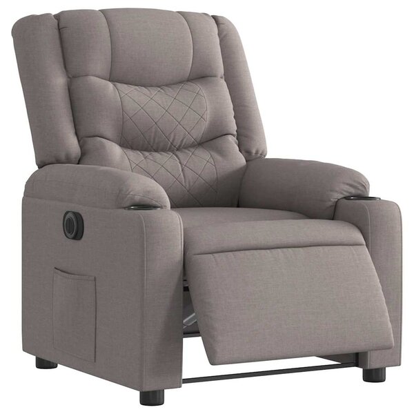 vidaXL Fauteuil inclinable électrique Taupe Tissu