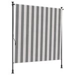 vidaXL Store Roulant Extérieur Anthracite et blanc 120 x 270 cm