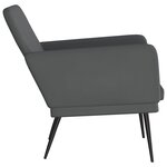 vidaXL Fauteuil Gris 61x78x80 cm Similicuir